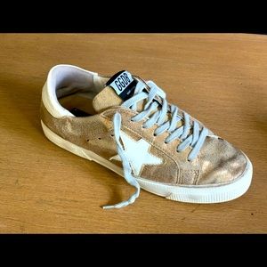 Golden Goose gold Leather MAY Size 38 (7.5-8 US)